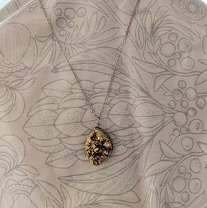 Gold Druzy Pendant